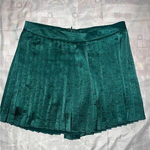Emerald Green Pleated Skirt
